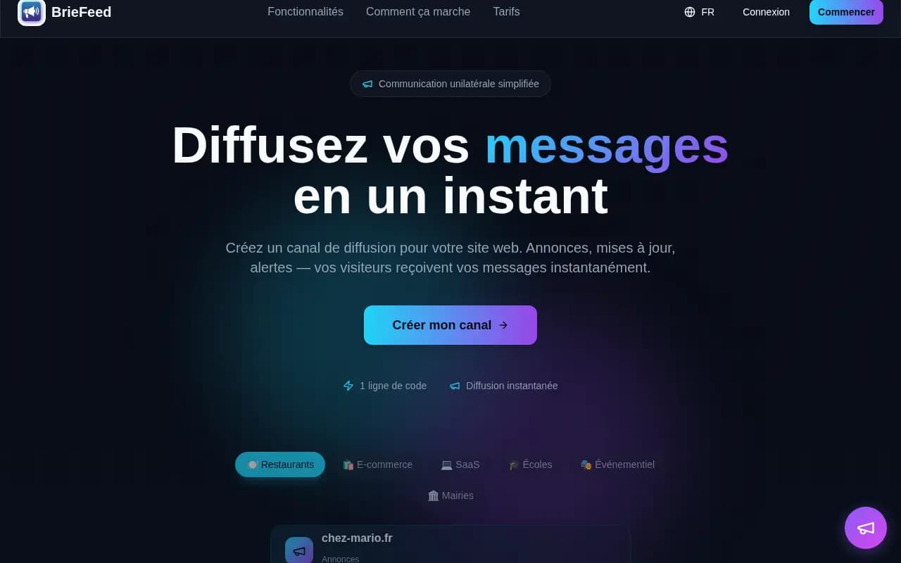 Aperçu de BrieFeed