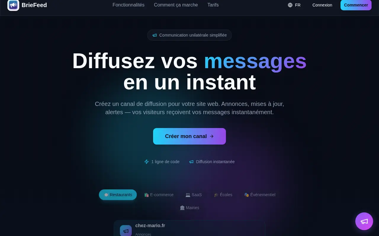 Capture d'écran de BrieFeed